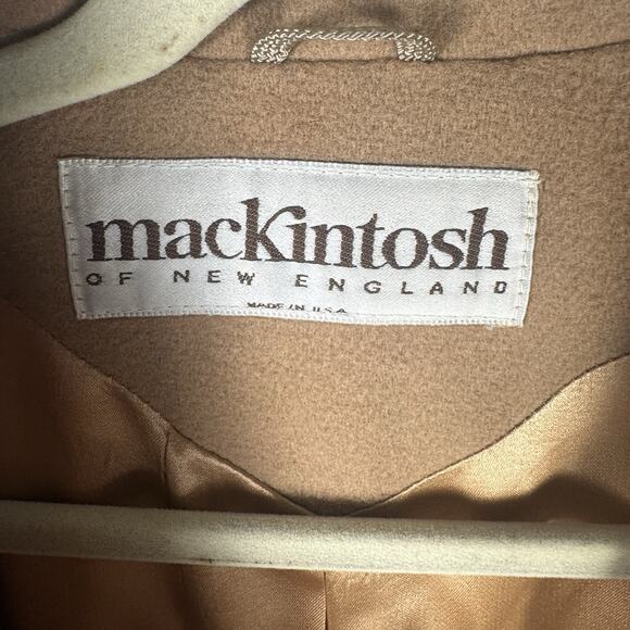 Macintosh New England 100% Wool Vintage Camel Dress Coat, Sz 10, Academia - Picture 5 of 16